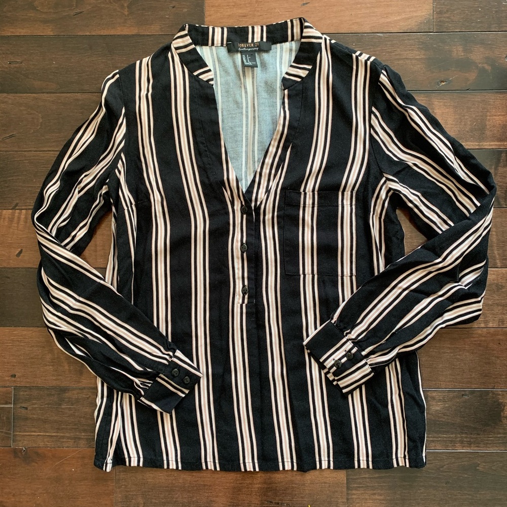 Forever 21 Striped Blouse